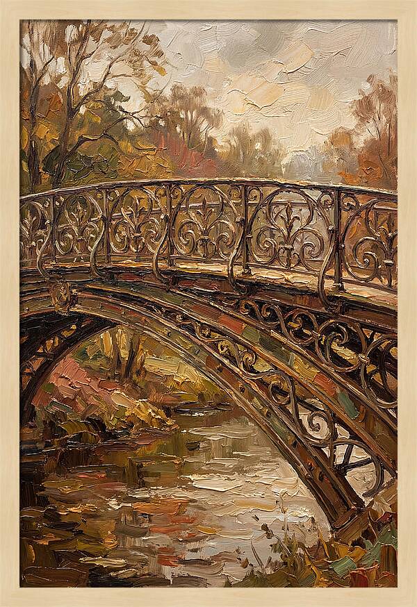 Victorian Iron Bridge Over Water