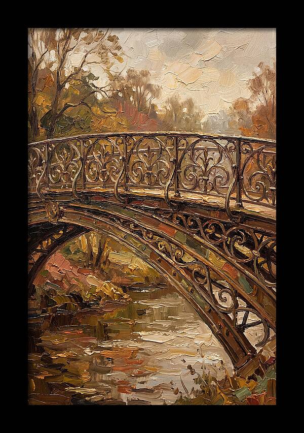 Victorian Iron Bridge Over Water