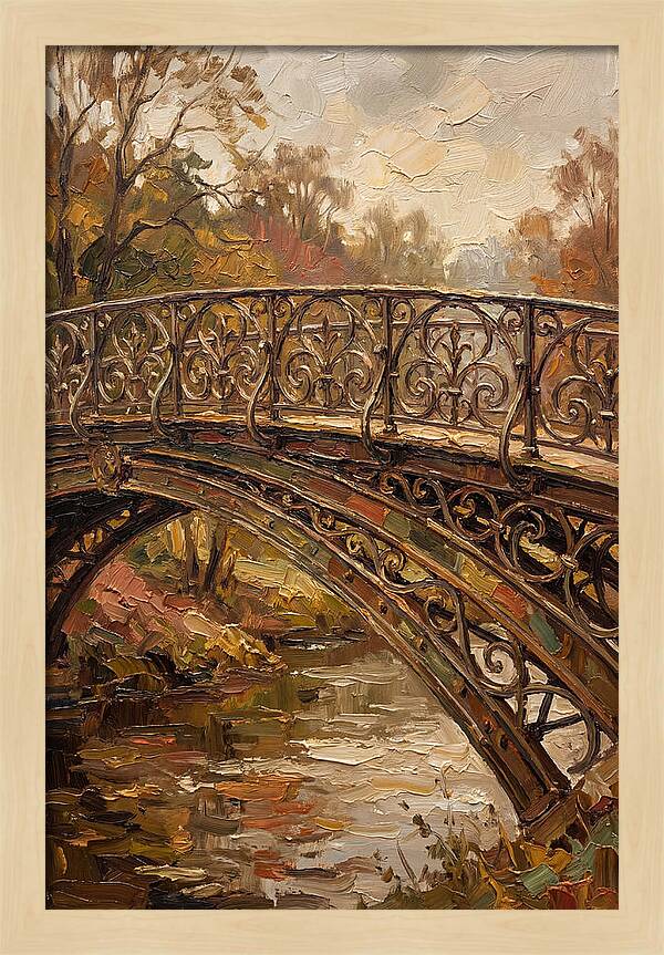 Victorian Iron Bridge Over Water