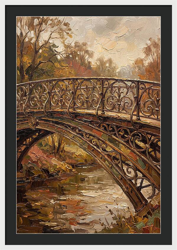 Victorian Iron Bridge Over Water