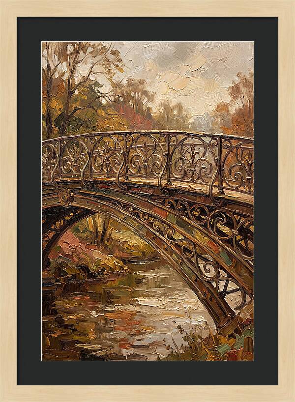 Victorian Iron Bridge Over Water