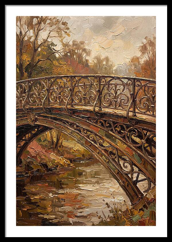 Victorian Iron Bridge Over Water
