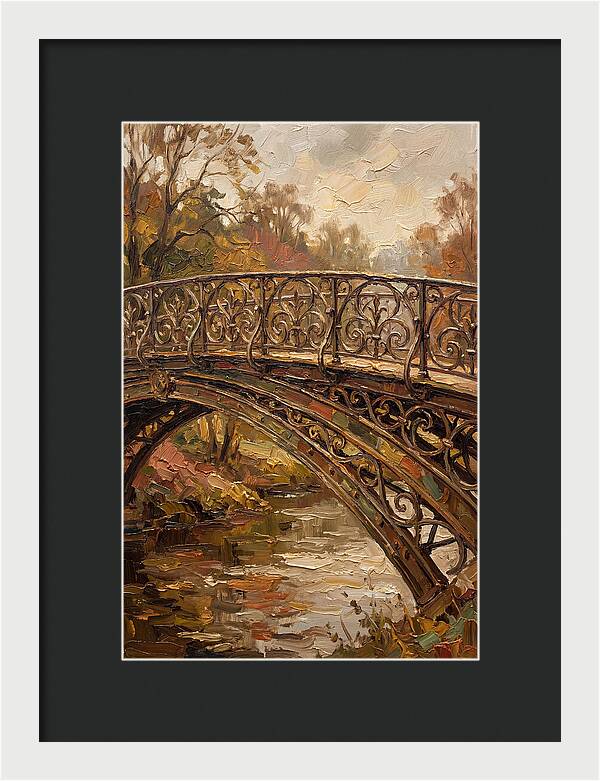 Victorian Iron Bridge Over Water