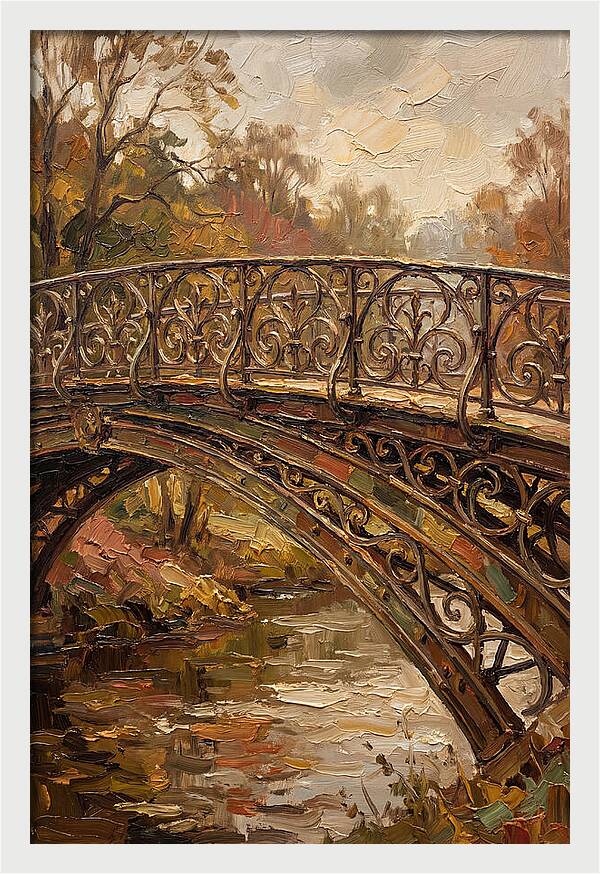 Victorian Iron Bridge Over Water