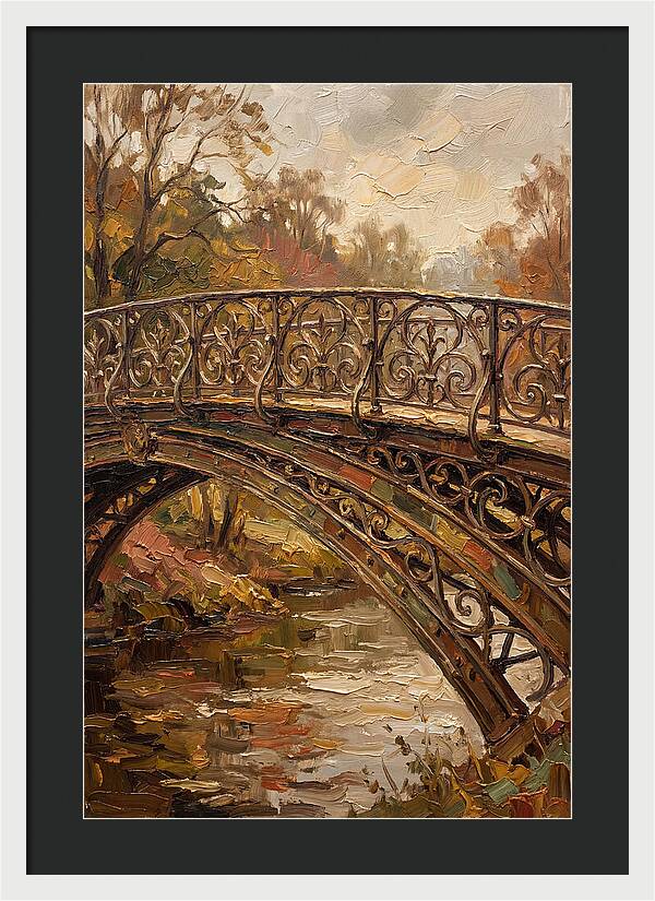 Victorian Iron Bridge Over Water