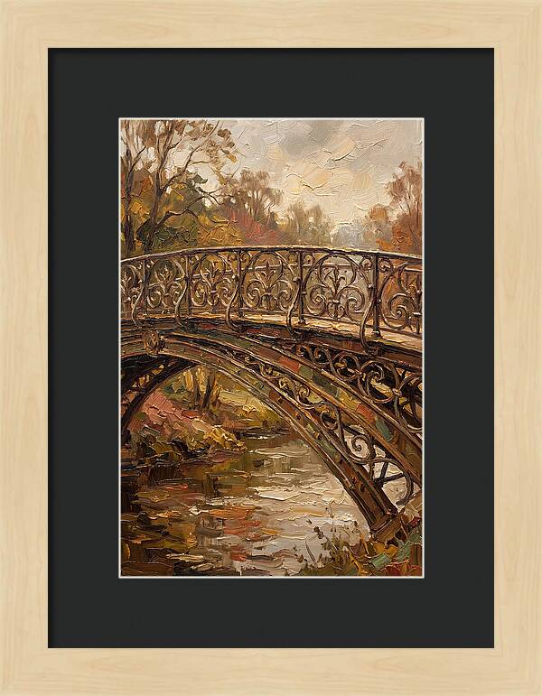 Victorian Iron Bridge Over Water
