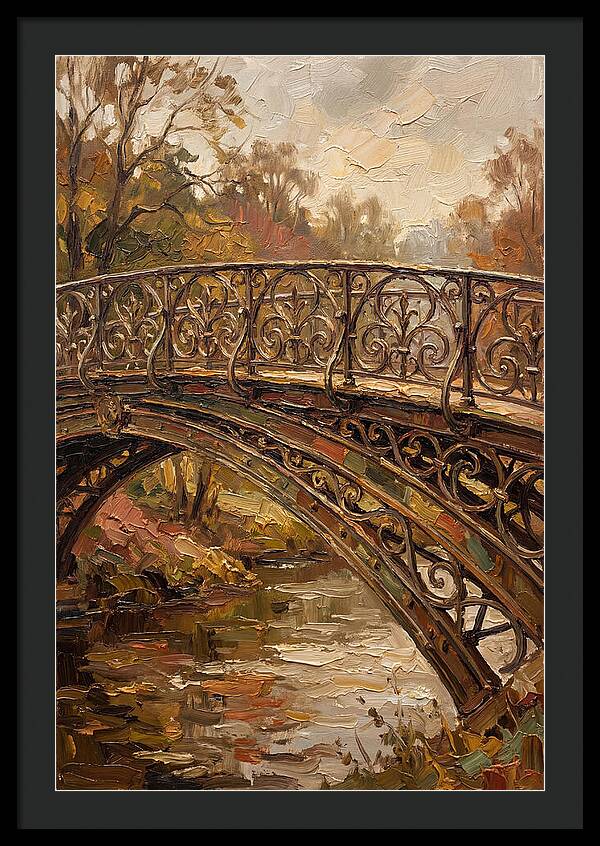Victorian Iron Bridge Over Water