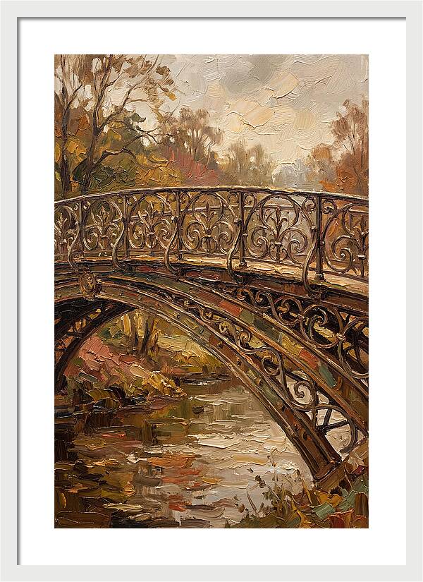 Victorian Iron Bridge Over Water