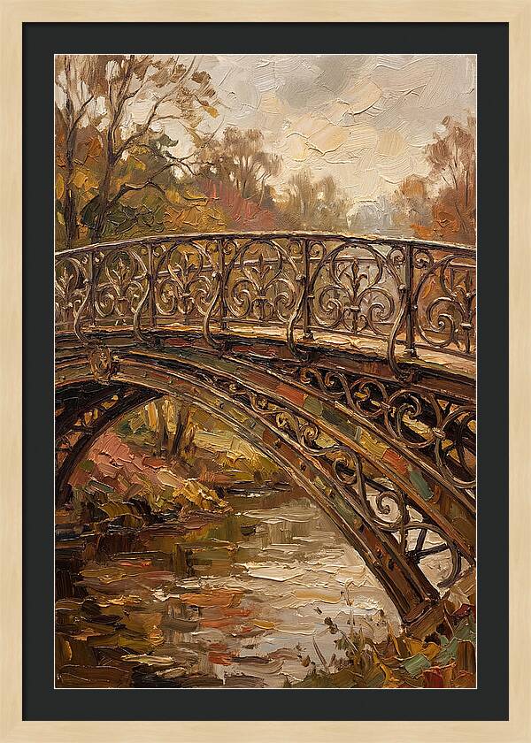 Victorian Iron Bridge Over Water