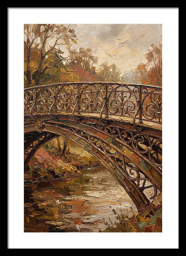Victorian Iron Bridge Over Water