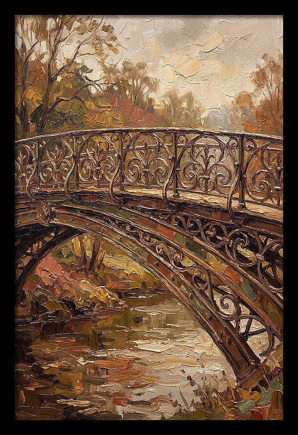 Victorian Iron Bridge Over Water