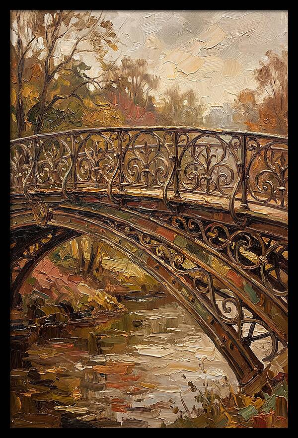 Victorian Iron Bridge Over Water