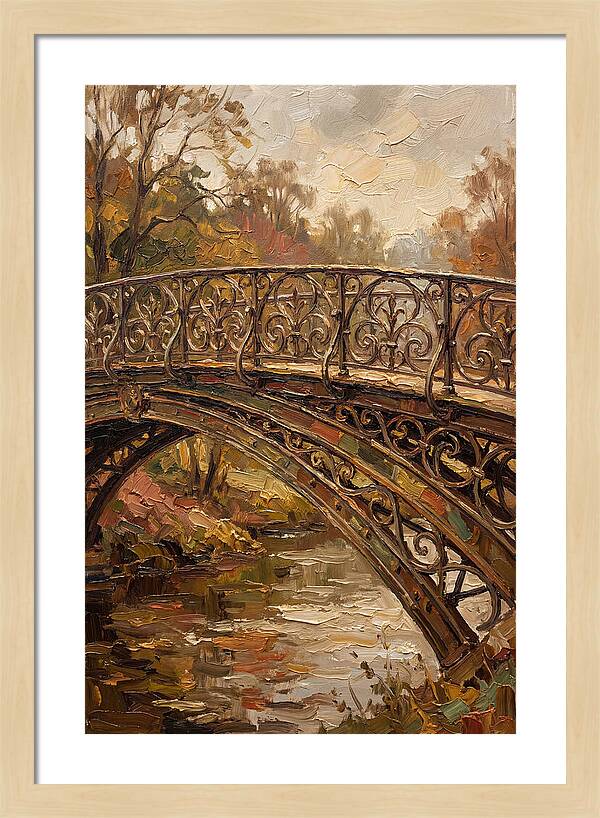 Victorian Iron Bridge Over Water