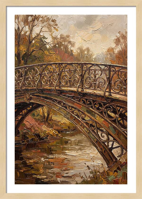 Victorian Iron Bridge Over Water