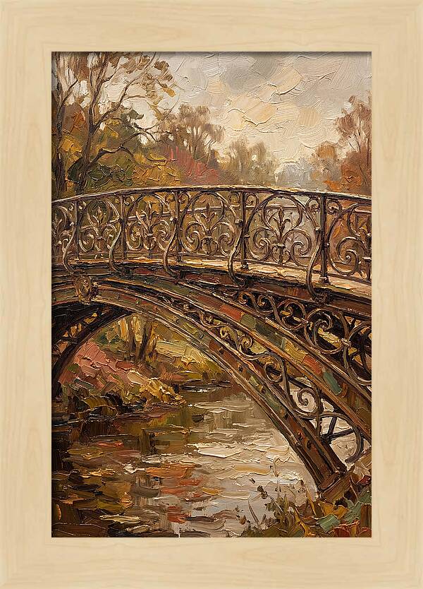 Victorian Iron Bridge Over Water