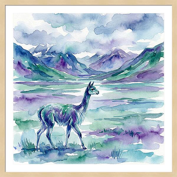 Vicua In Serene Landscape