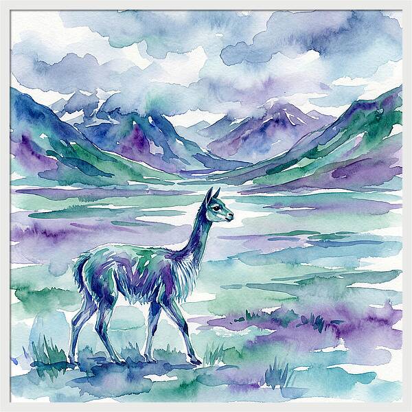 Vicua In Serene Landscape
