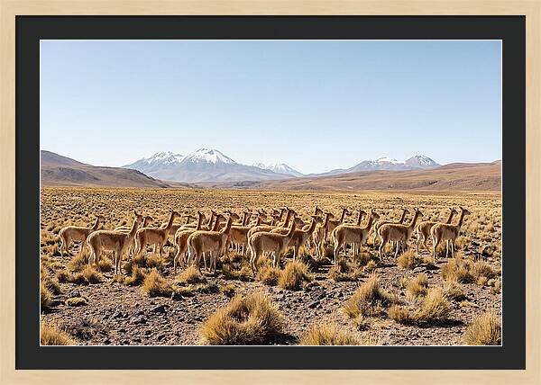 Vicuna Herd On Altiplano