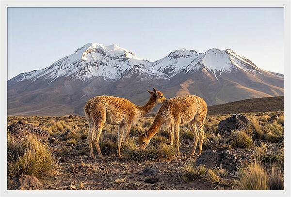 Vicuna Pair In Majestic Landscape