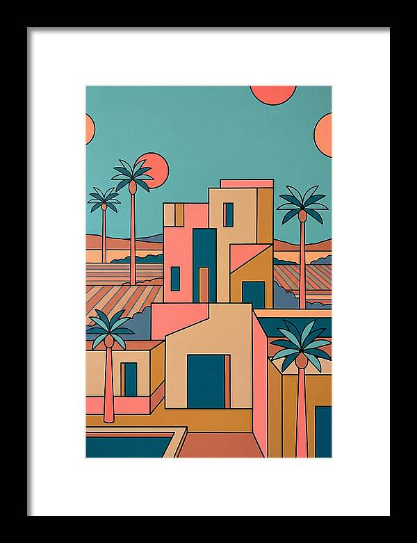 Villa Landscape In Vibrant Hues