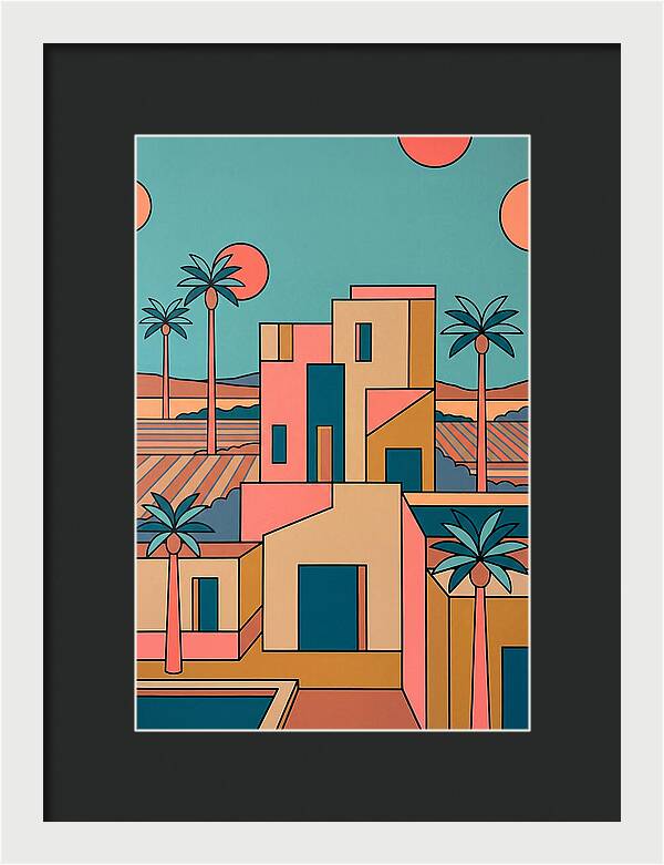 Villa Landscape In Vibrant Hues