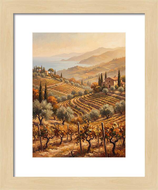 Vineyard Serenity Under Mediterranean Sun