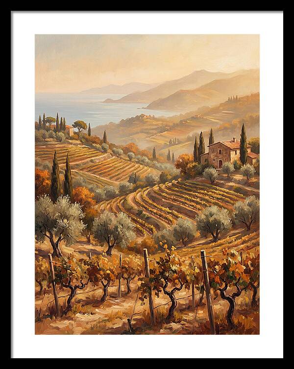 Vineyard Serenity Under Mediterranean Sun