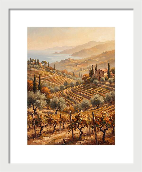 Vineyard Serenity Under Mediterranean Sun