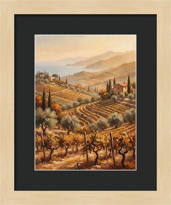 Vineyard Serenity Under Mediterranean Sun