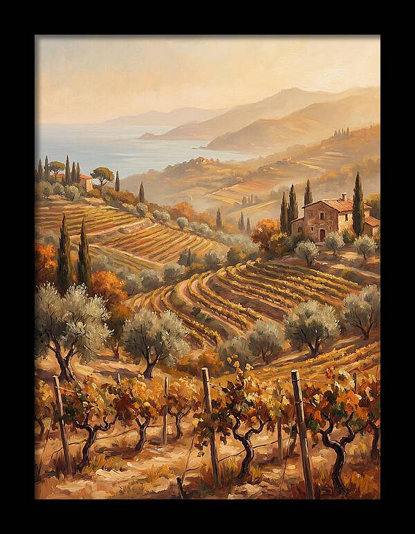 Vineyard Serenity Under Mediterranean Sun