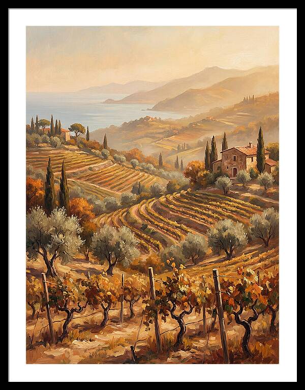 Vineyard Serenity Under Mediterranean Sun