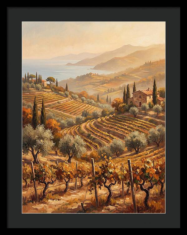 Vineyard Serenity Under Mediterranean Sun
