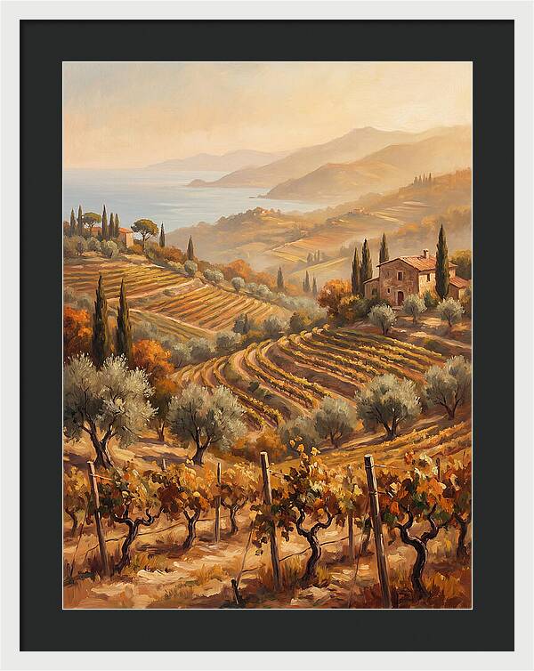 Vineyard Serenity Under Mediterranean Sun