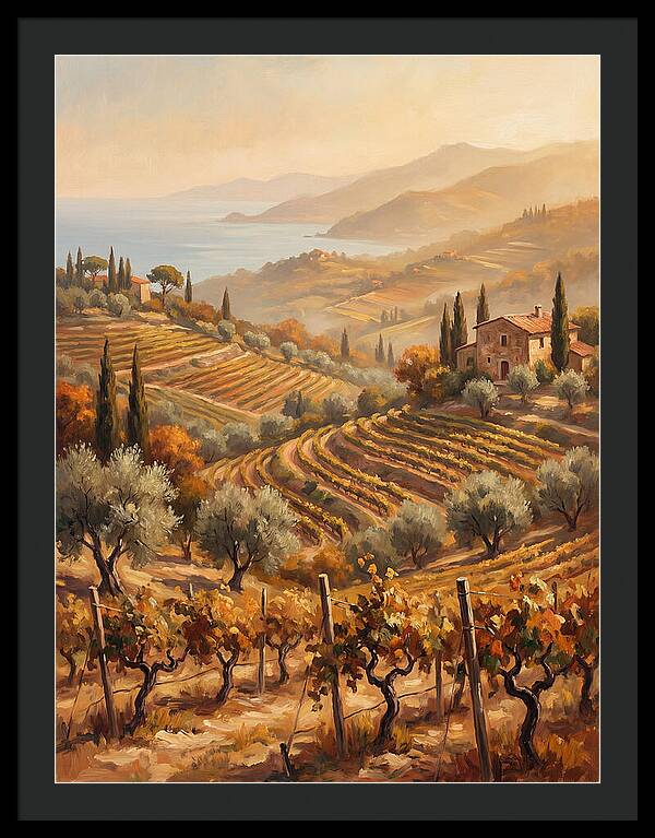 Vineyard Serenity Under Mediterranean Sun