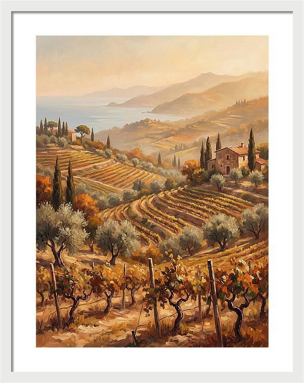 Vineyard Serenity Under Mediterranean Sun