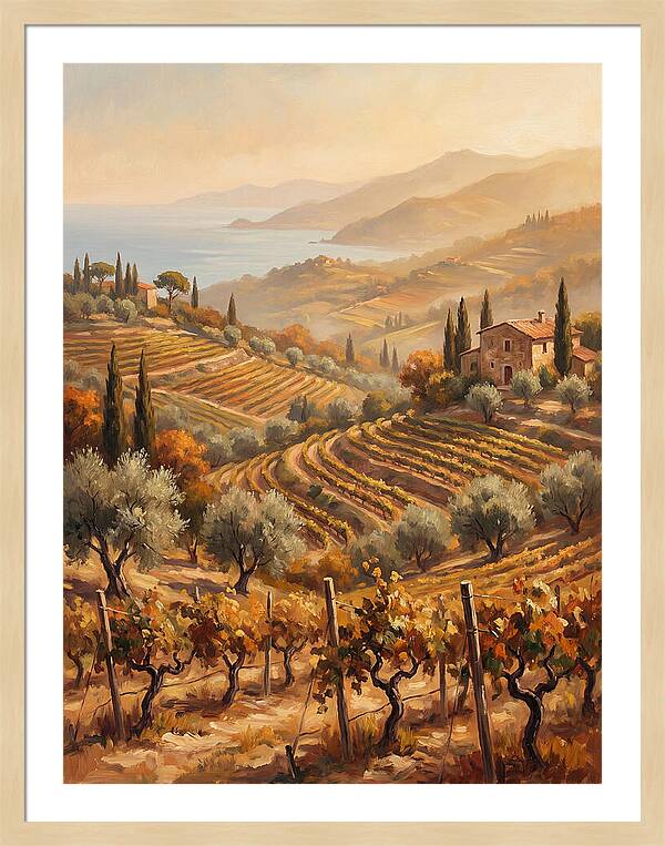 Vineyard Serenity Under Mediterranean Sun