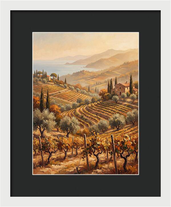 Vineyard Serenity Under Mediterranean Sun