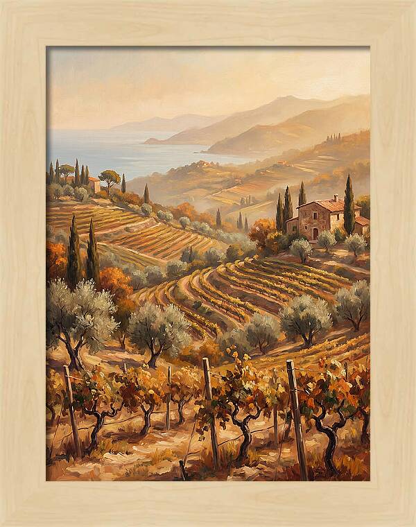 Vineyard Serenity Under Mediterranean Sun