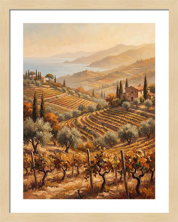 Vineyard Serenity Under Mediterranean Sun