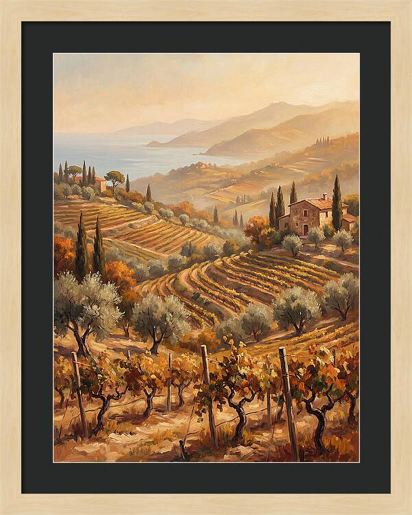 Vineyard Serenity Under Mediterranean Sun