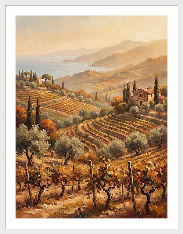 Vineyard Serenity Under Mediterranean Sun