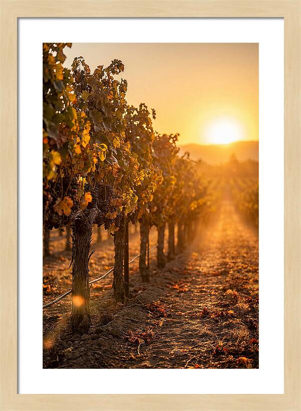 Vineyard Sunset Glow