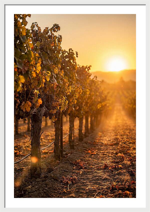 Vineyard Sunset Glow
