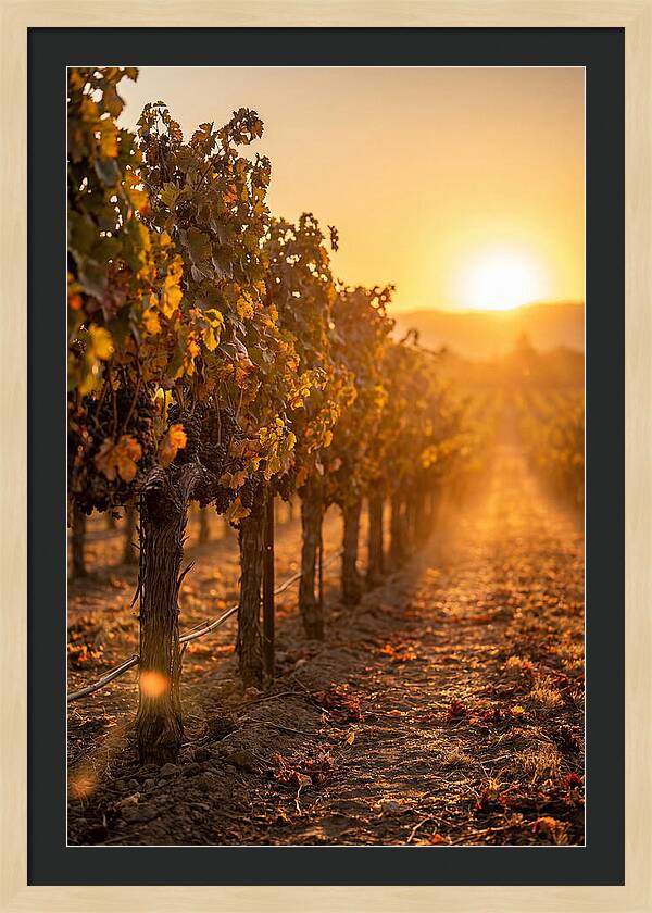 Vineyard Sunset Glow