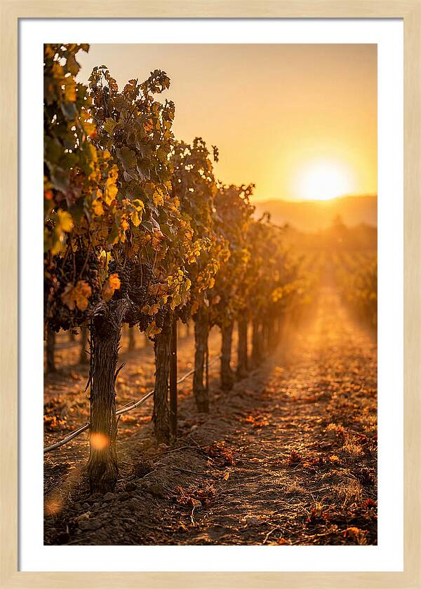 Vineyard Sunset Glow