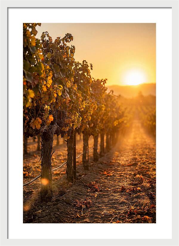 Vineyard Sunset Glow