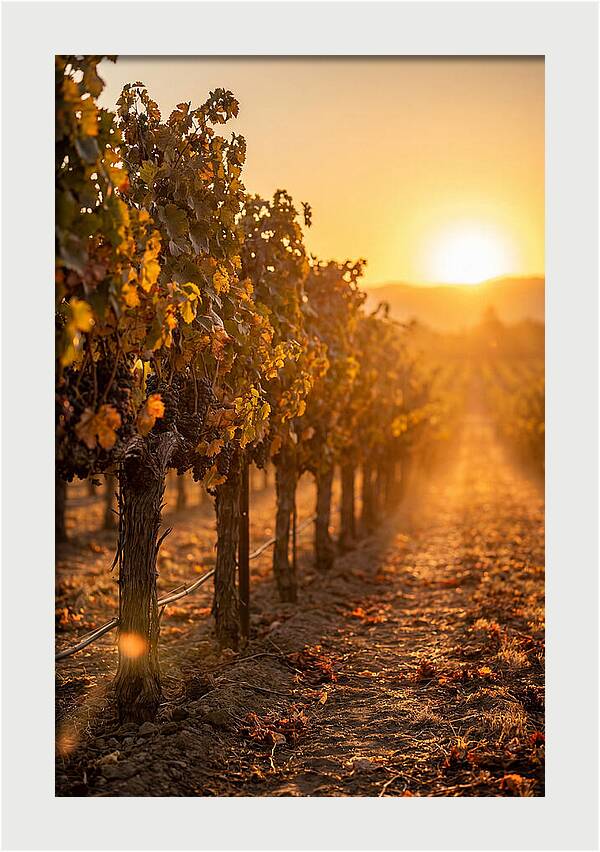 Vineyard Sunset Glow