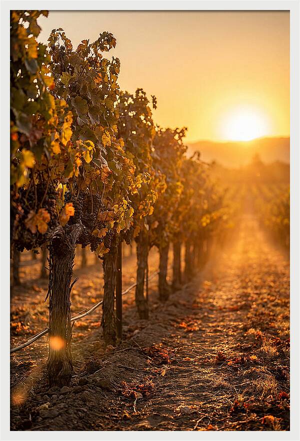 Vineyard Sunset Glow