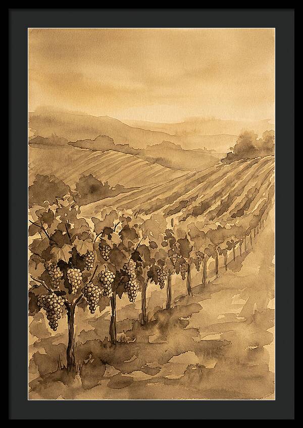 Vineyard Under Warm Summer Sun