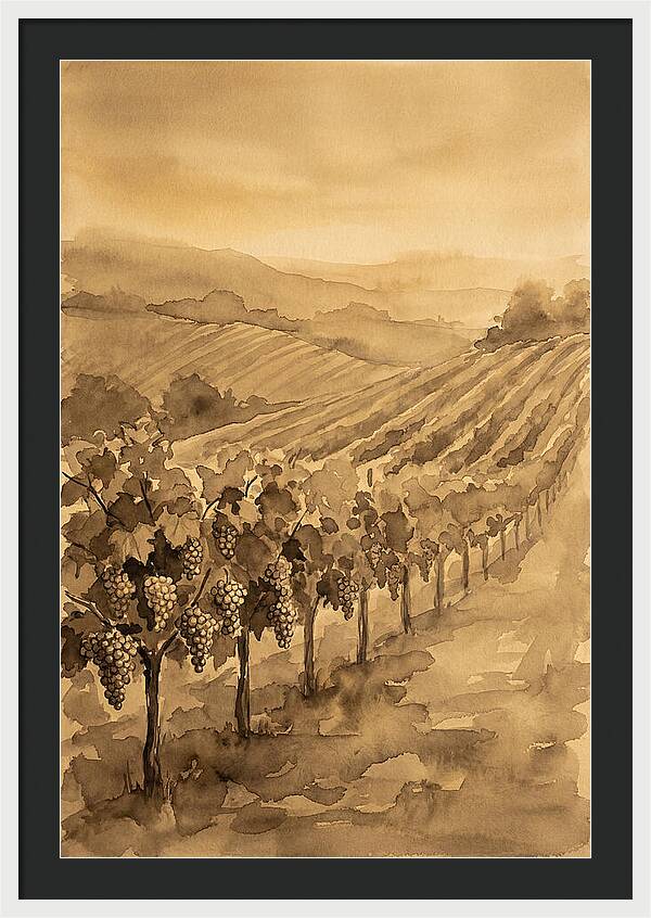 Vineyard Under Warm Summer Sun